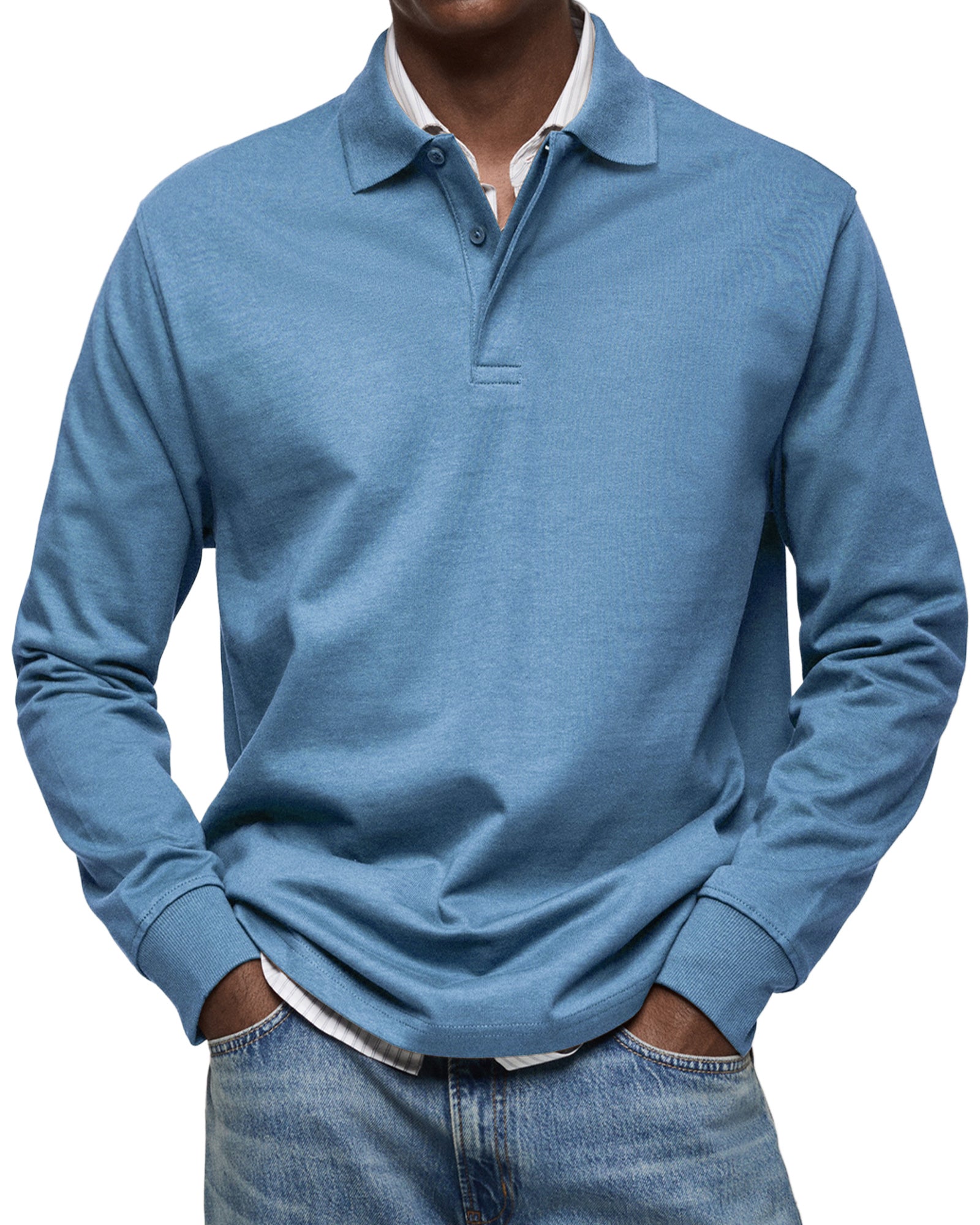 Alexandre™ casual polo met lange mouwen