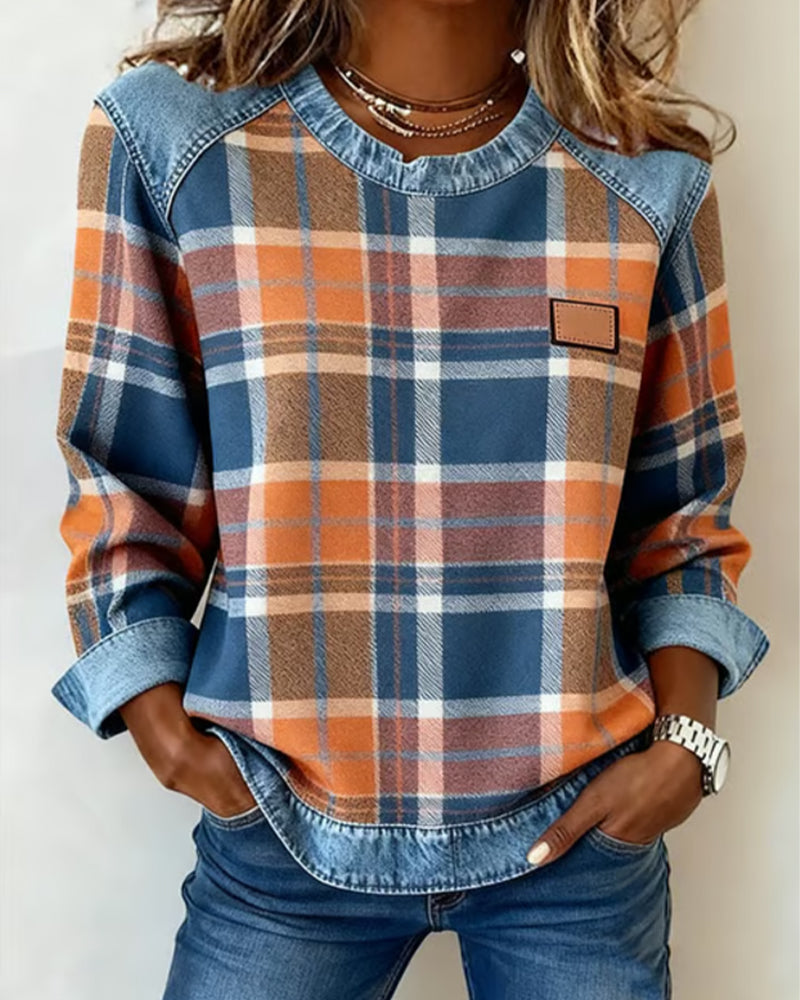 Célia - Sweatshirt Patchwork Gedurfd